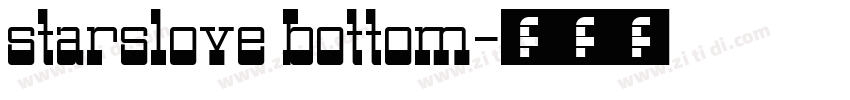 starslove bottom字体转换